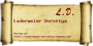 Ledermeier Dorottya névjegykártya